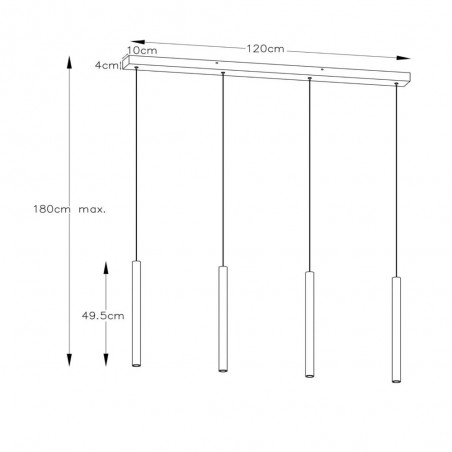 Regleta de techo LED Lorenz (4x4W)