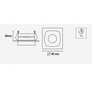 Foco empotrable AVALIO cuadrado