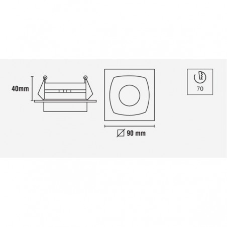 Foco empotrable AVALIO cuadrado