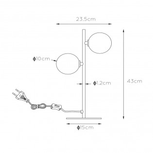 Lámpara de mesa Tycho (2 luces)