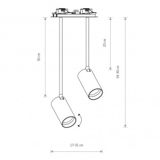 Foco colgante Mono Surface (2 Luces)