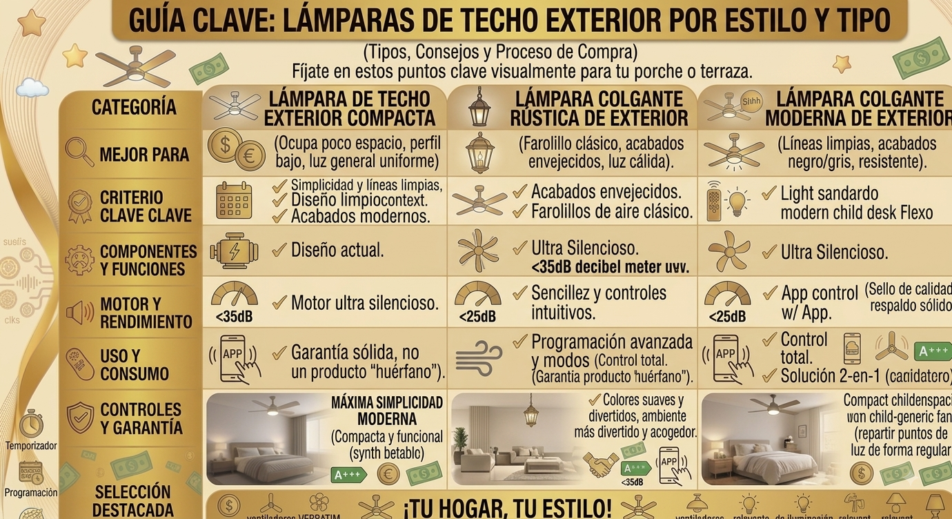 lámparas de techo de exterior