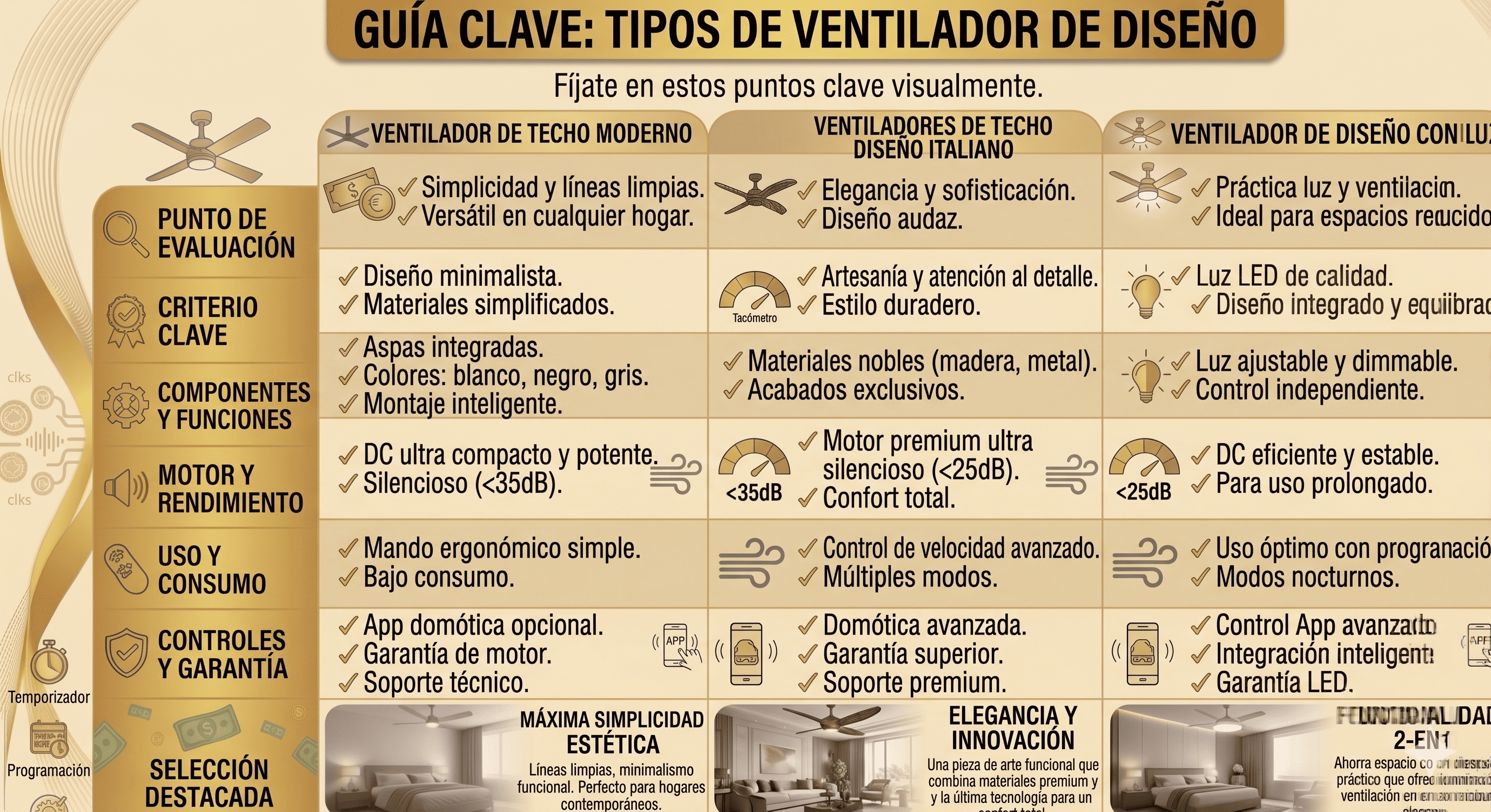 ventiladores de techo de diseño