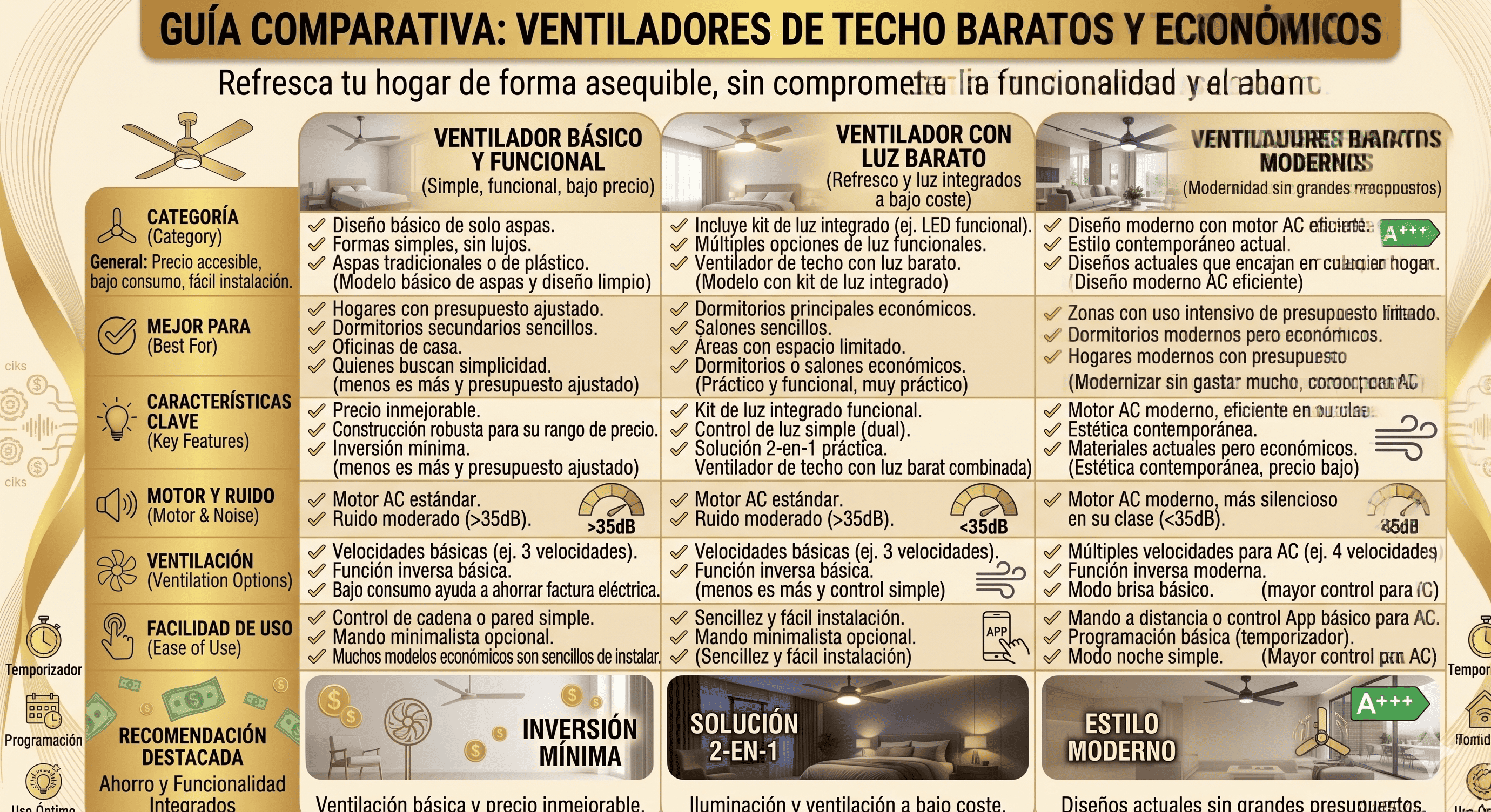 ventiladores de techo baratos
